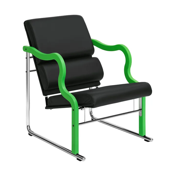 Experiment 501 loungefåtölj - Green-black leather - Hem