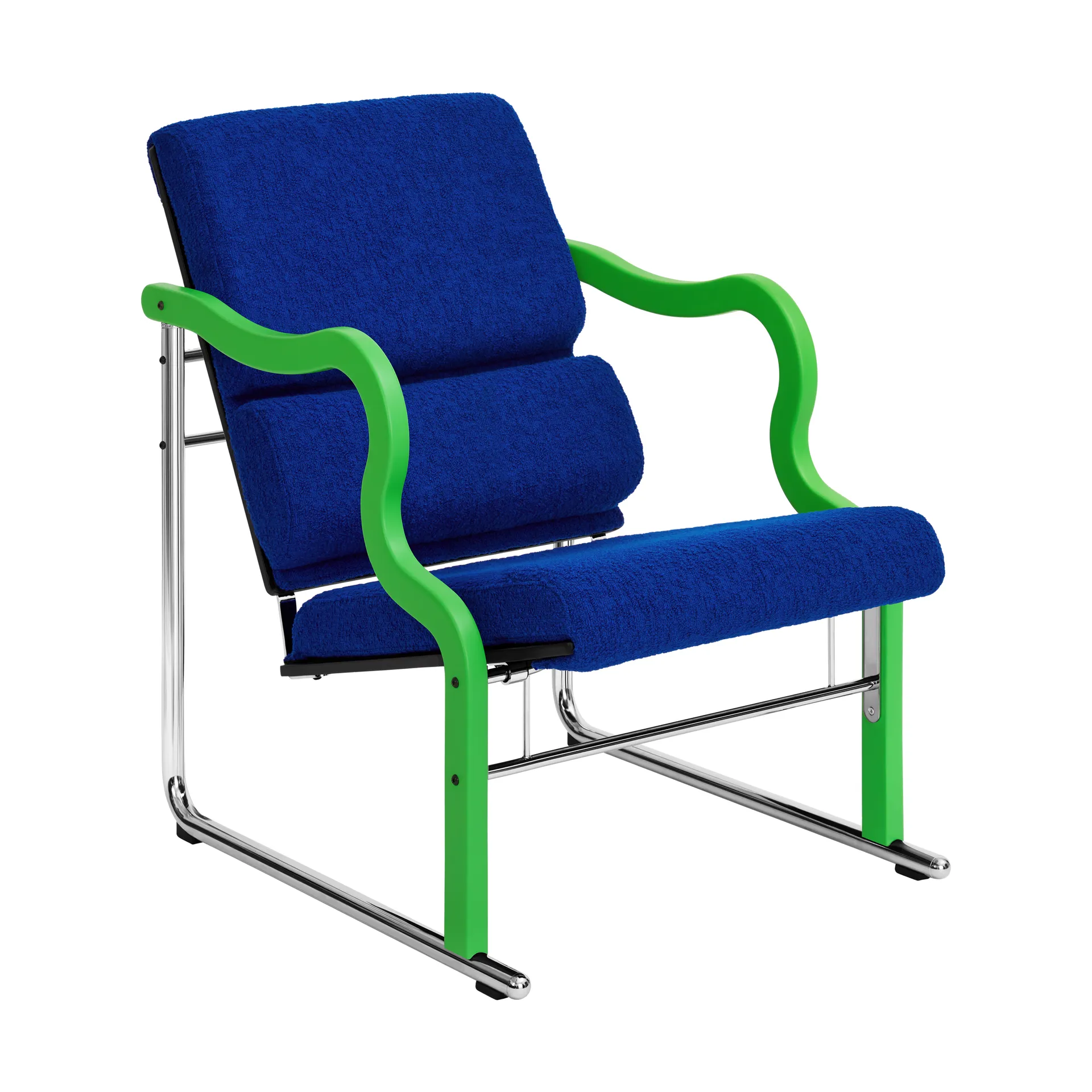 Experiment 501 loungefåtölj, Green-ultramarine Hem