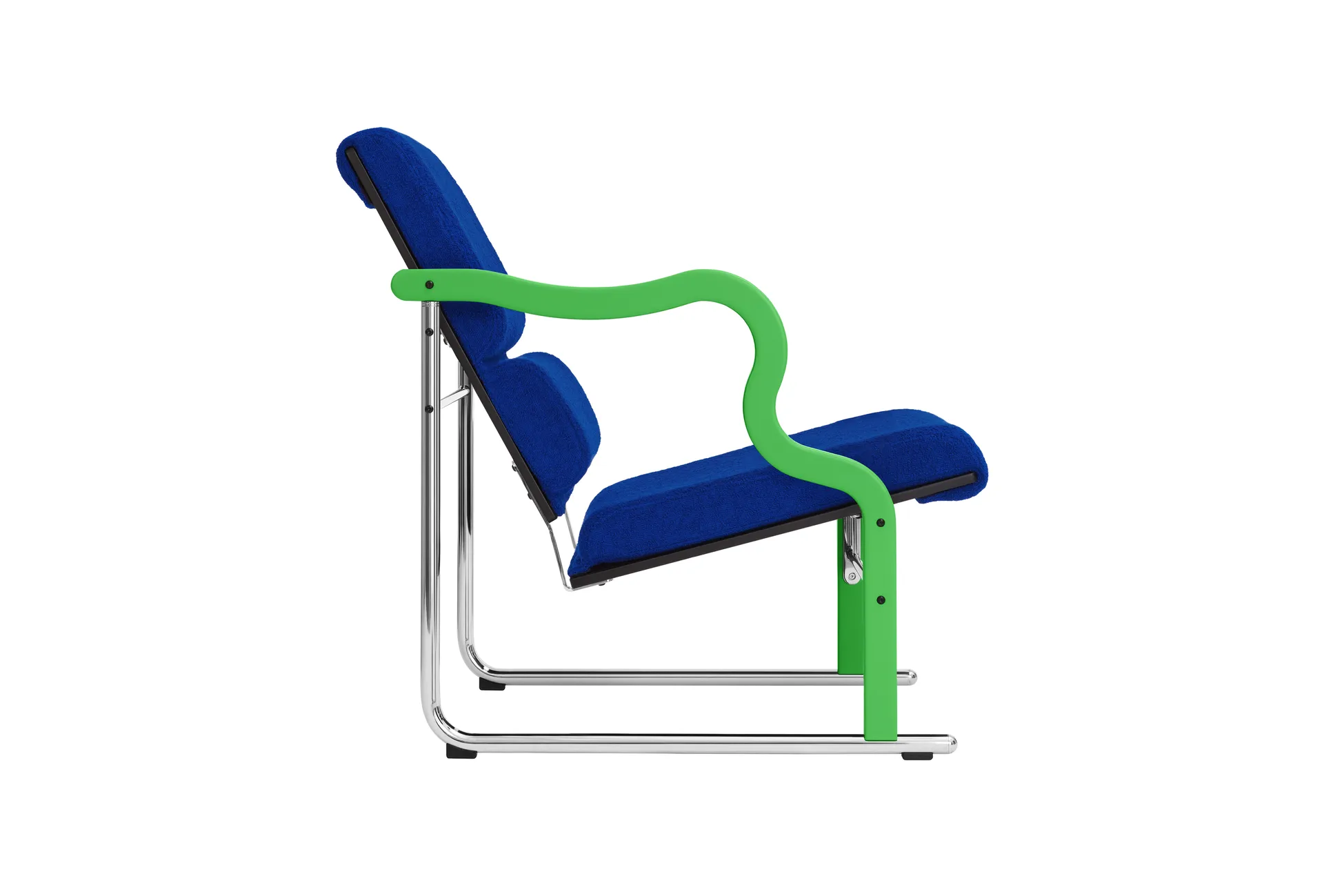 Experiment 501 loungefåtölj, Green-ultramarine Hem