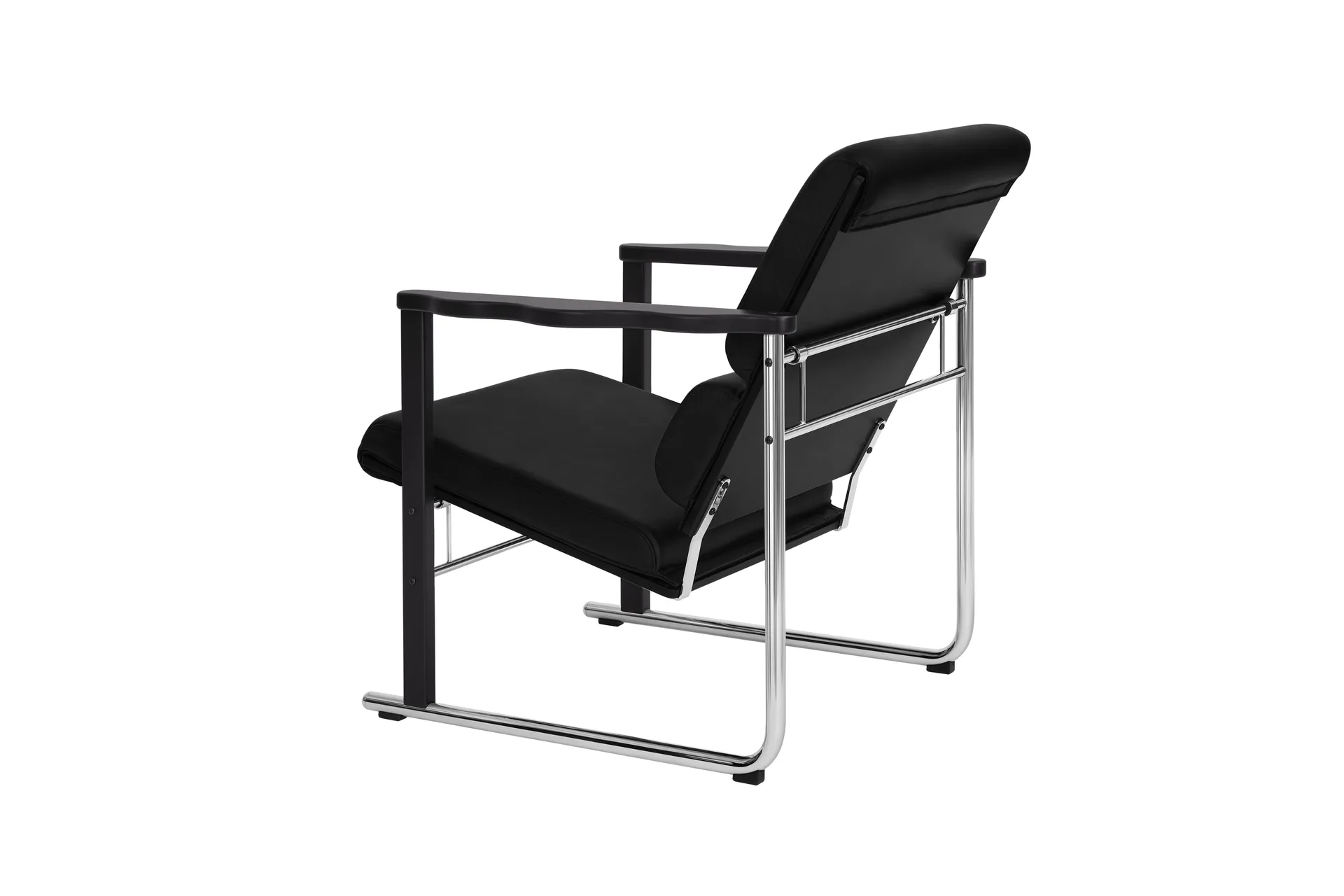 Experiment 502 loungefåtölj, Black-black leather Hem