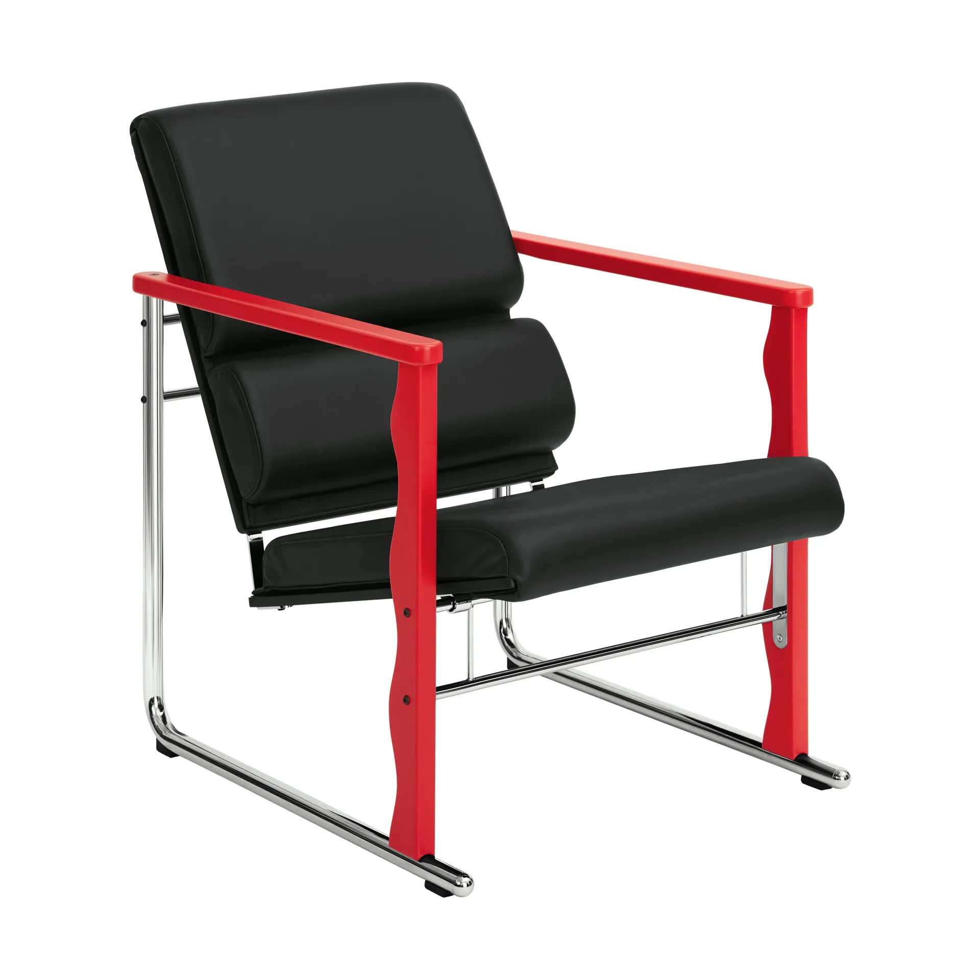 Experiment 503 loungefåtölj, Red-black leather Hem