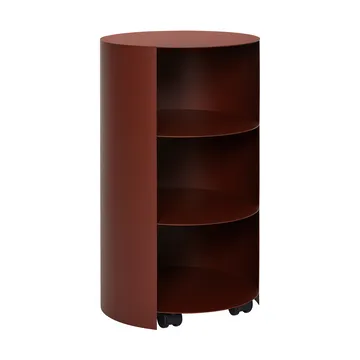 Hide piedestal Ø38x68 cm - Red brown textured - Hem