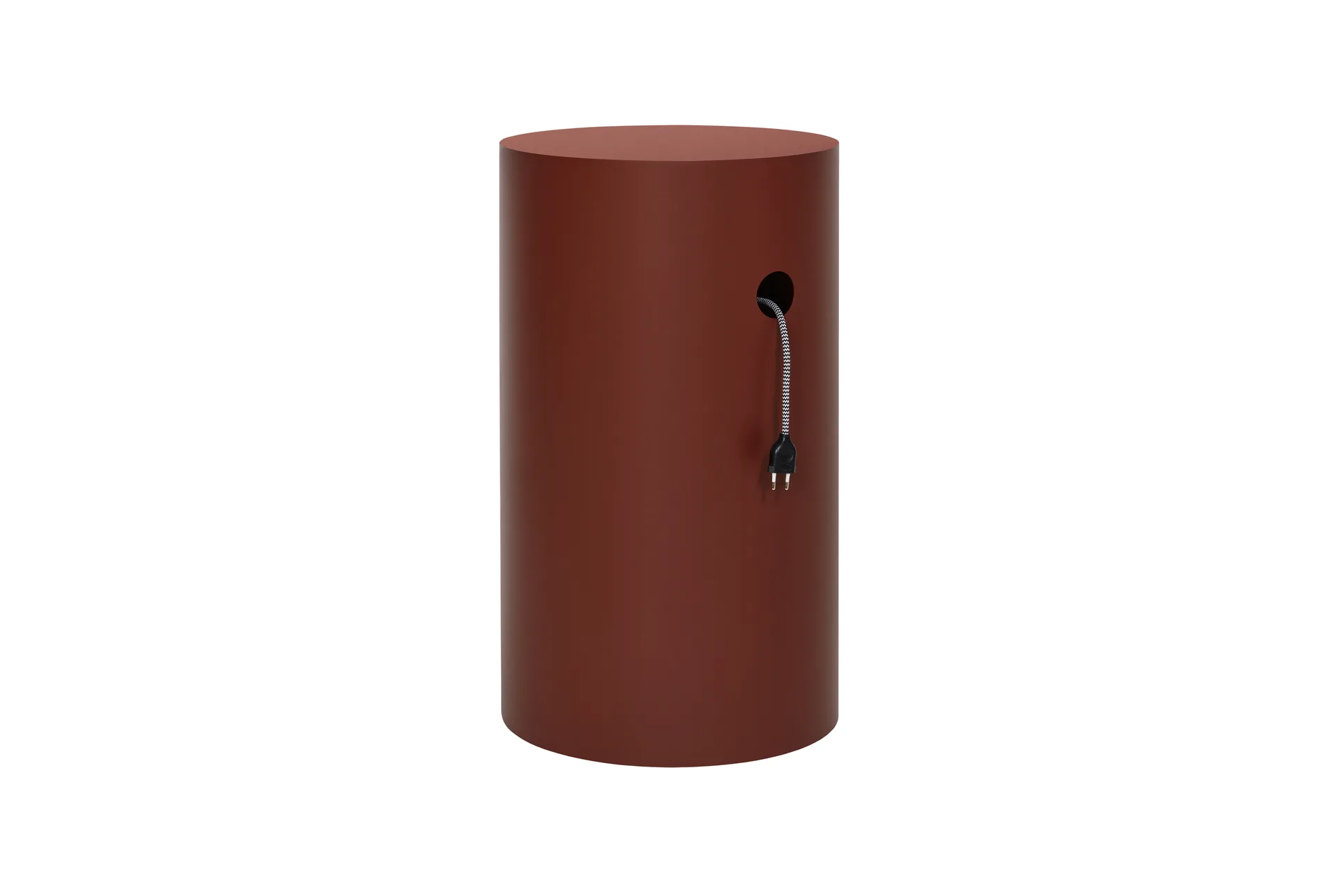 Hide piedestal Ø38x68 cm, Red brown textured Hem