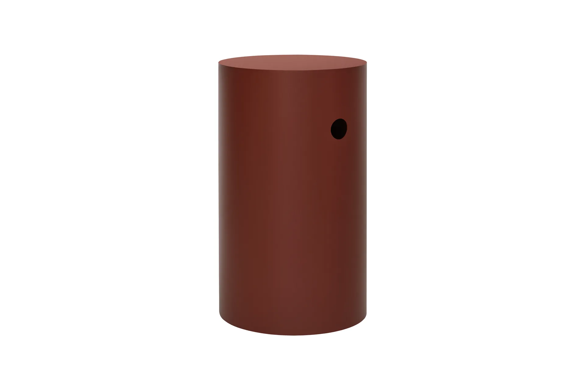 Hide piedestal Ø38x68 cm, Red brown textured Hem