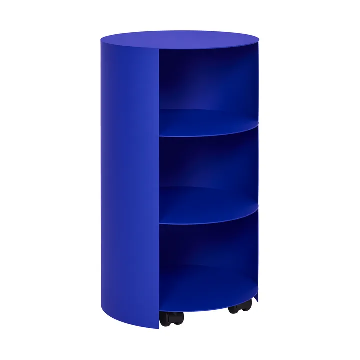 Hide piedestal Ø38x68 cm - Ultramarine blue textured - Hem