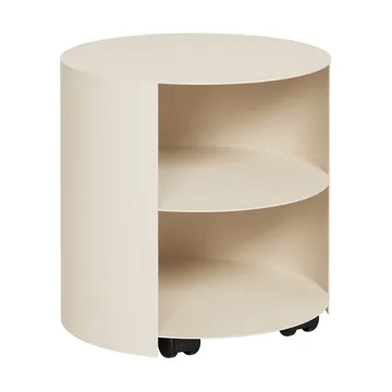 Hide sidobord Ø38x41 cm - Light ivory textured - Hem