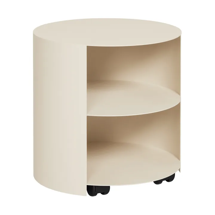 Hide sidobord Ø38x41 cm - Light ivory textured - Hem