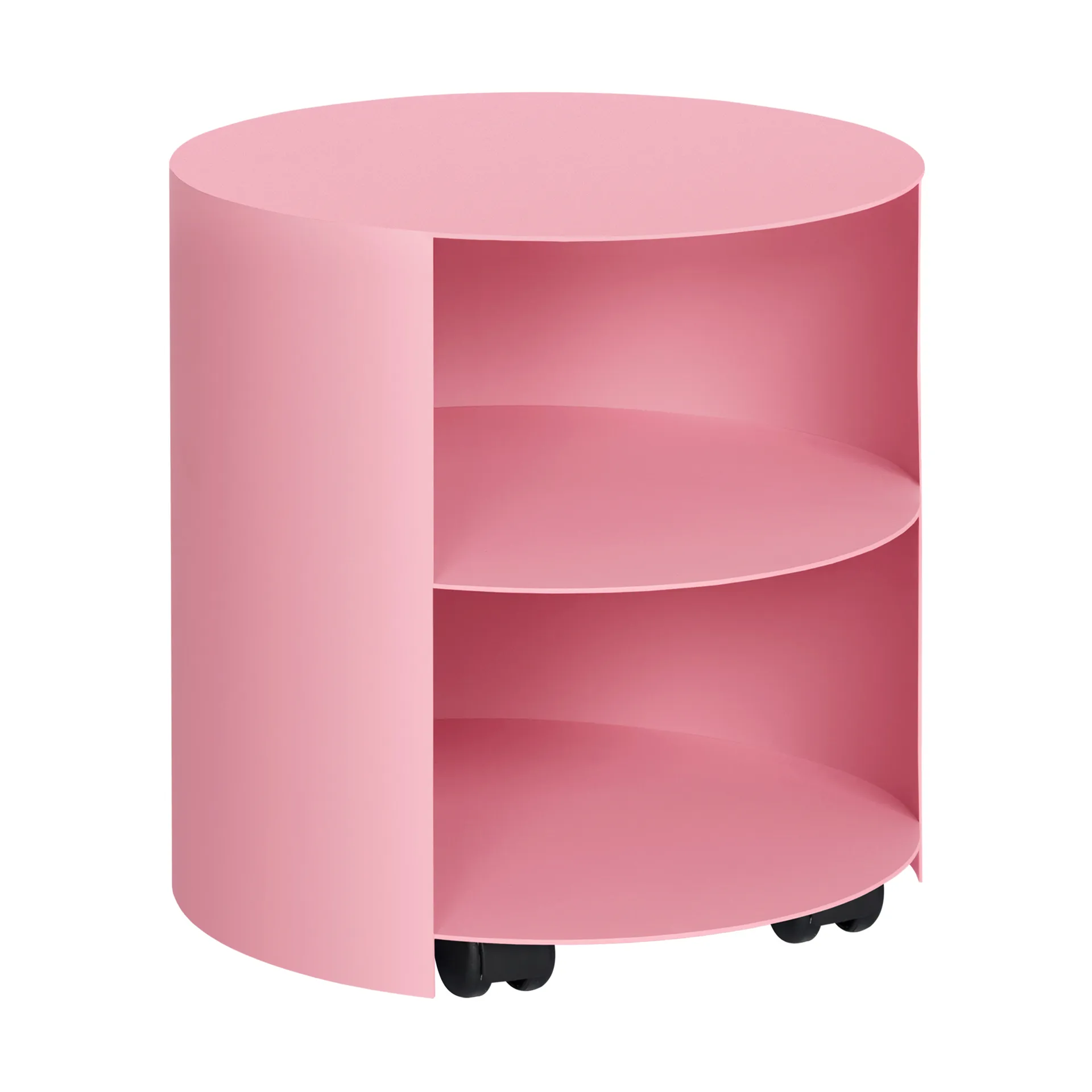 Hide sidobord Ø38x41 cm, Light pink textured Hem