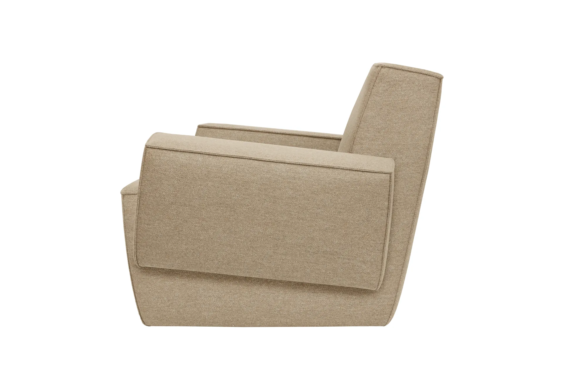 Hunk loungefåtölj med armstöd, Beige Hem
