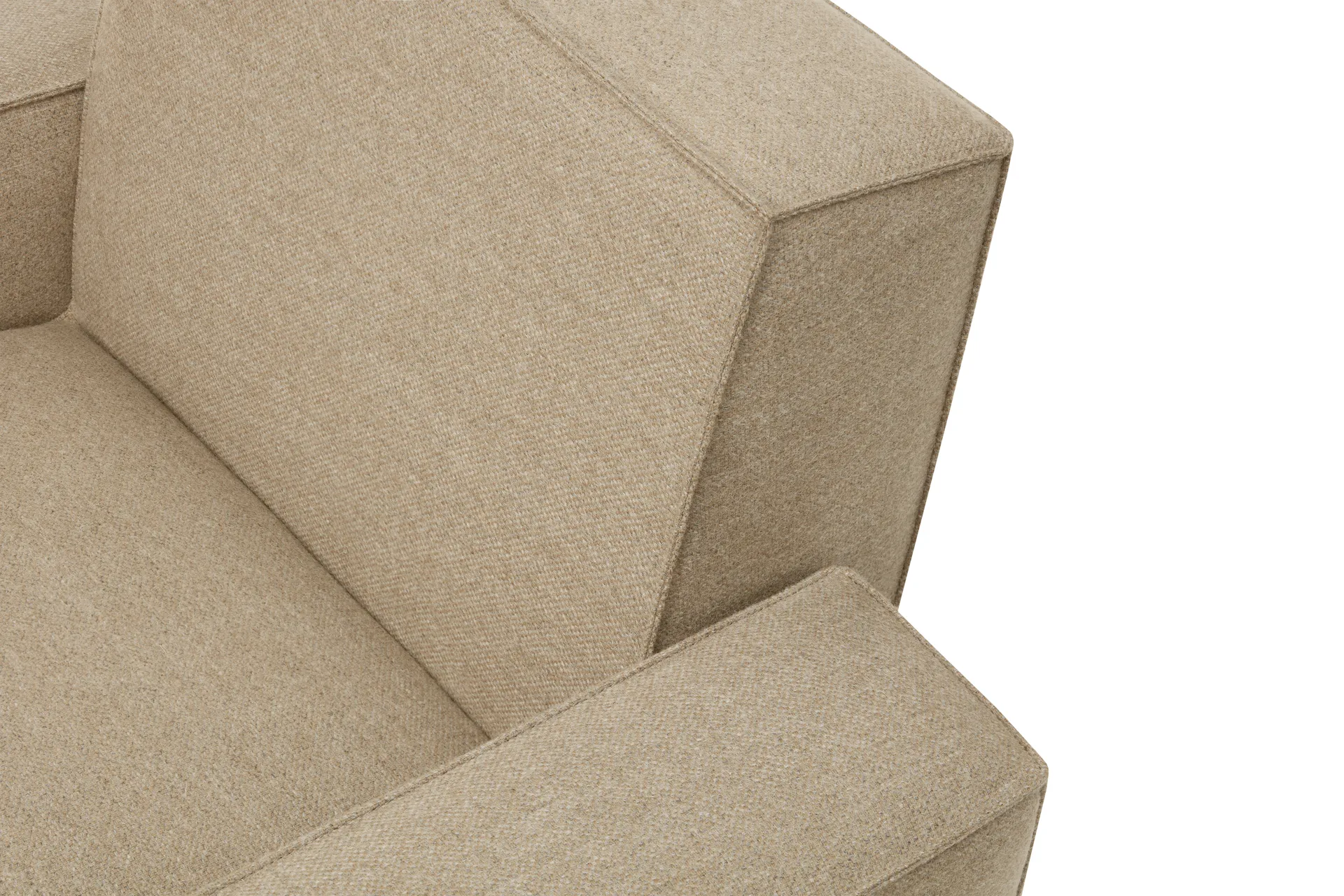 Hunk loungefåtölj med armstöd, Beige Hem