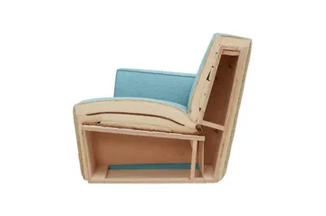 Hunk loungefåtölj med armstöd - Beige - Hem