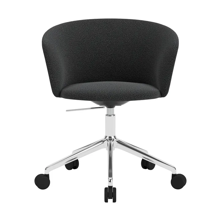 Kendo Swivel kontorsstol med 5 hjul - Graphite-polished aluminium - Hem