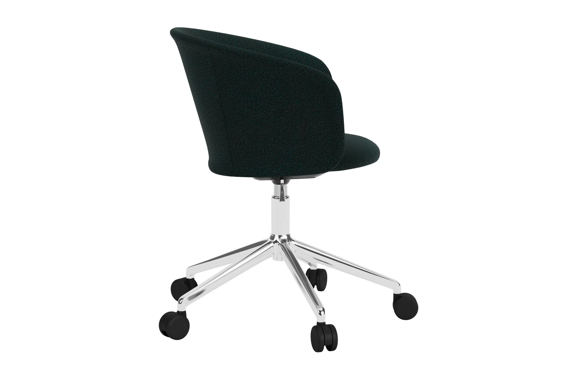 Kendo Swivel kontorsstol med 5 hjul, Pine-polished aluminium Hem