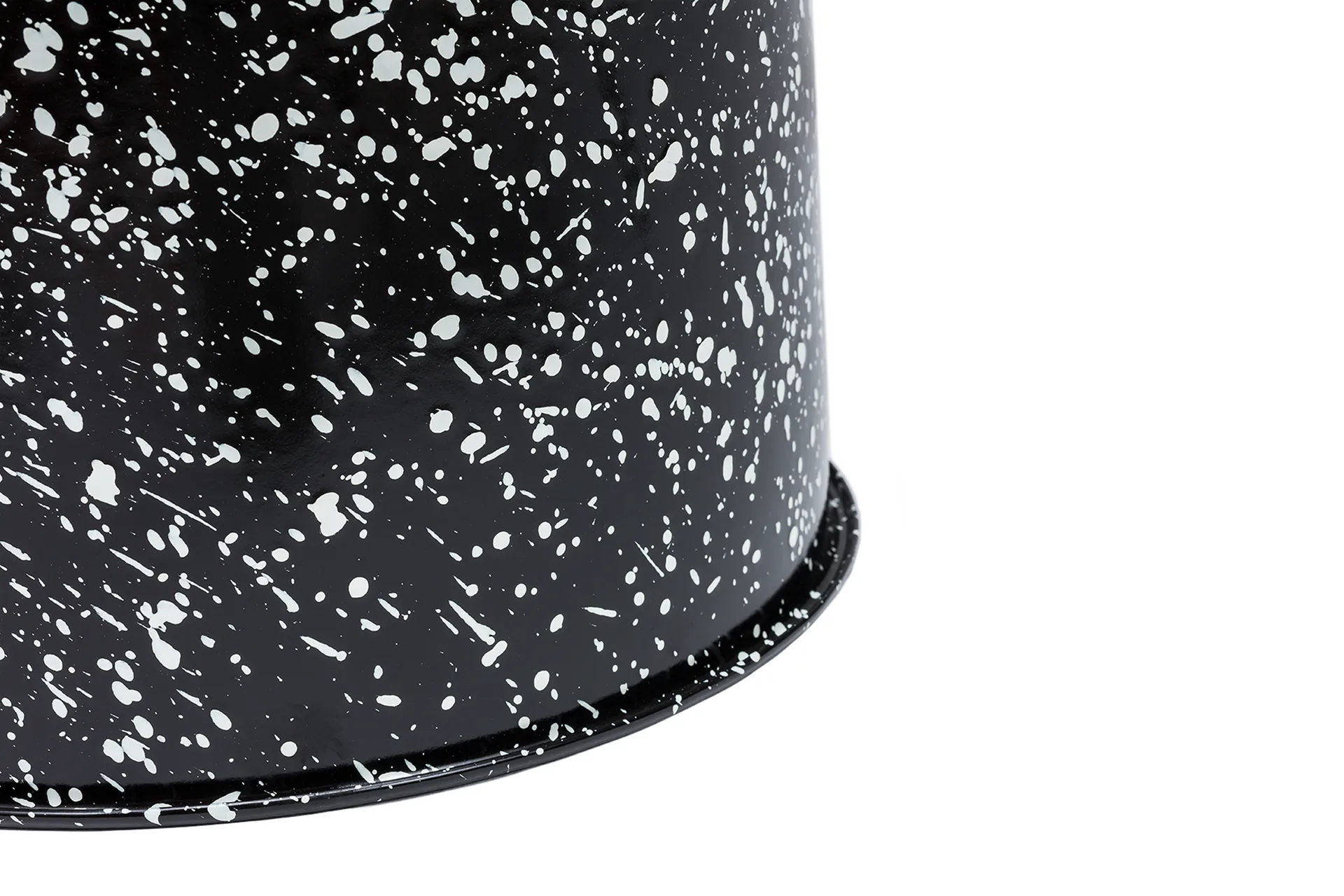 Last pall Ø32x44 cm, Black-white splatter Hem