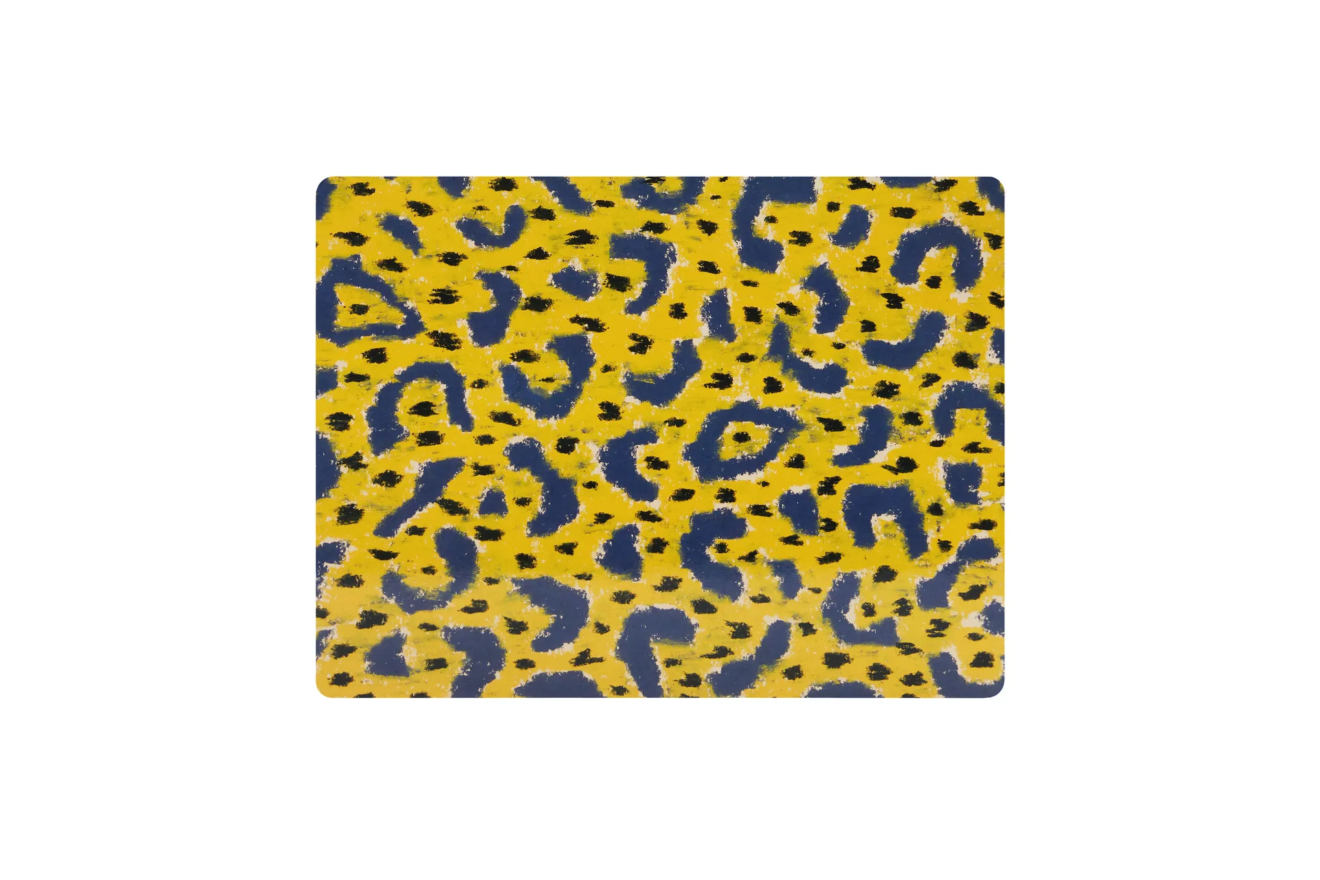Monster bordstablett 30x40 cm 2-pack, Ochre yellow-grey-black Hem