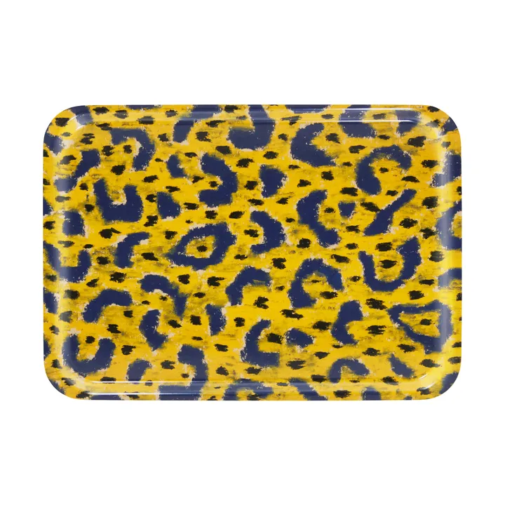Monster bricka Medium 37x53 cm - Ochre yellow-grey-black - Hem