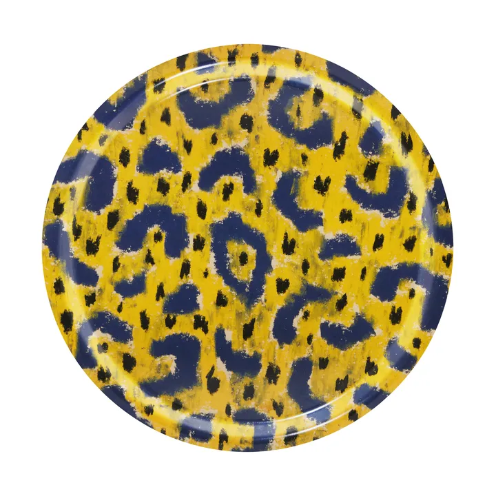 Monster bricka Medium Ø49 cm - Ochre yellow-grey-black - Hem