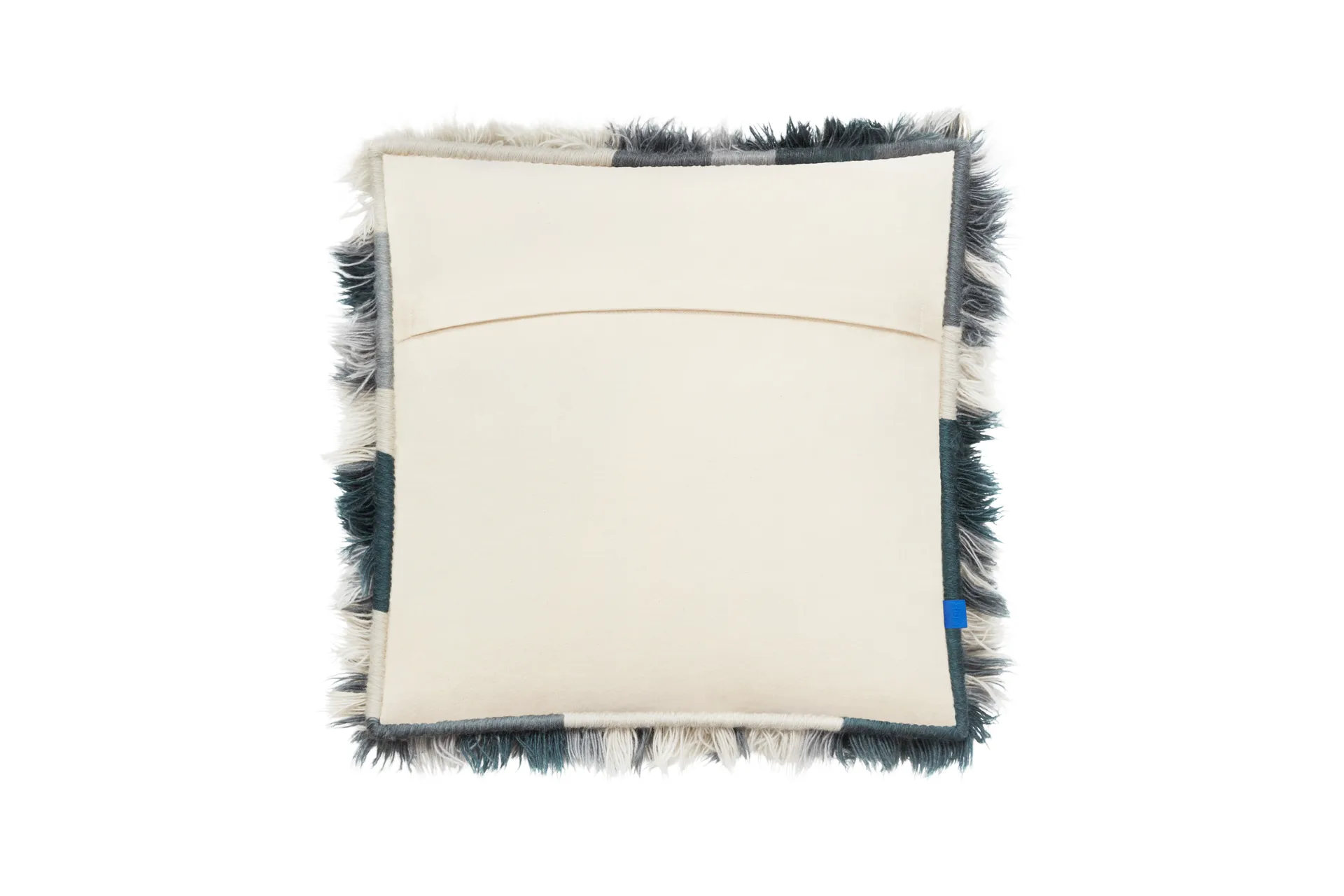 Monster kudde Medium 50x50 cm, Dark teal-off white Hem