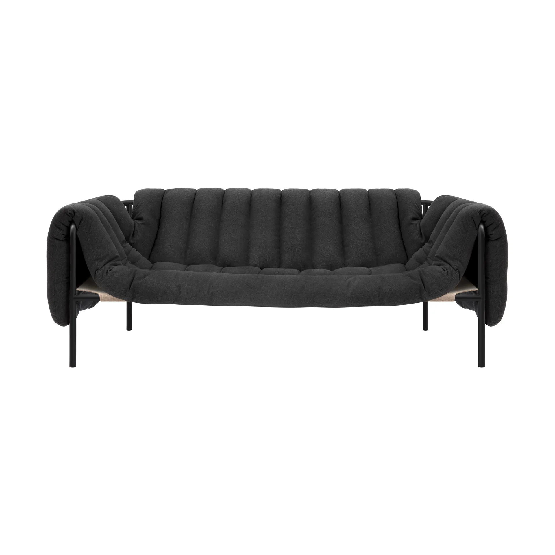 Puffy 2,5-sits soffa 205 cm, Anthracite-black grey Hem