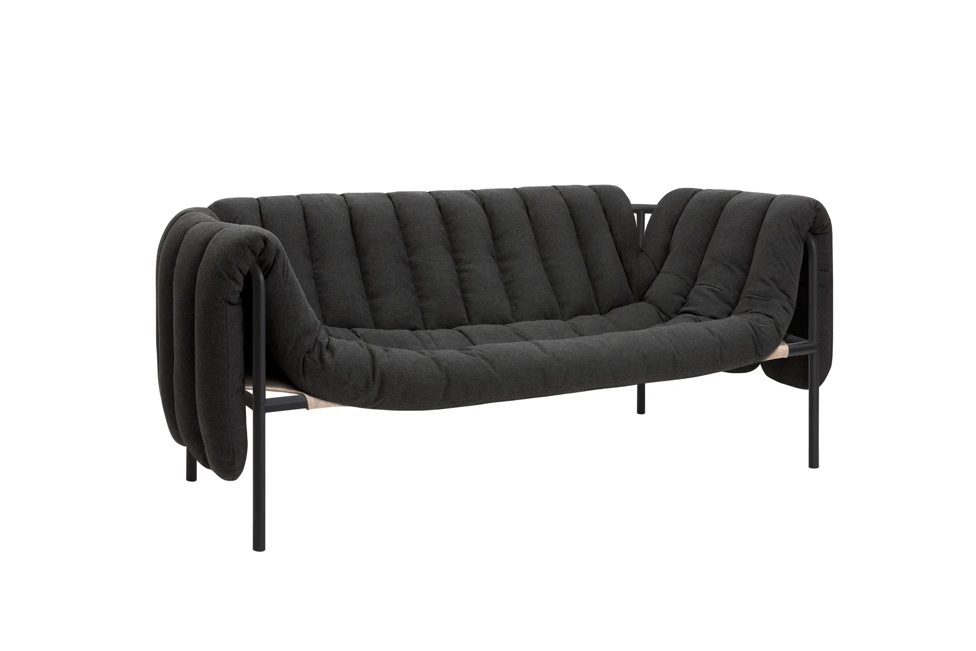 Puffy 2,5-sits soffa 205 cm, Anthracite-black grey Hem