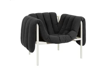 Puffy loungefåtölj - Anthracite-cream - Hem