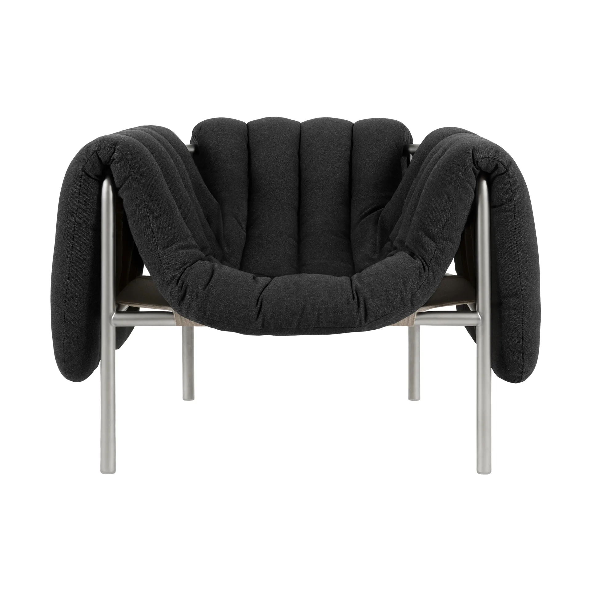 Puffy loungefåtölj, Anthracite-rostfritt stål Hem