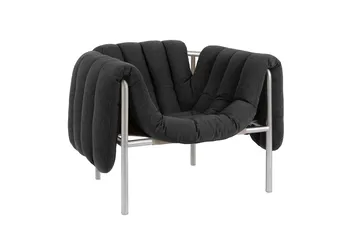 Puffy loungefåtölj - Anthracite-rostfritt stål - Hem
