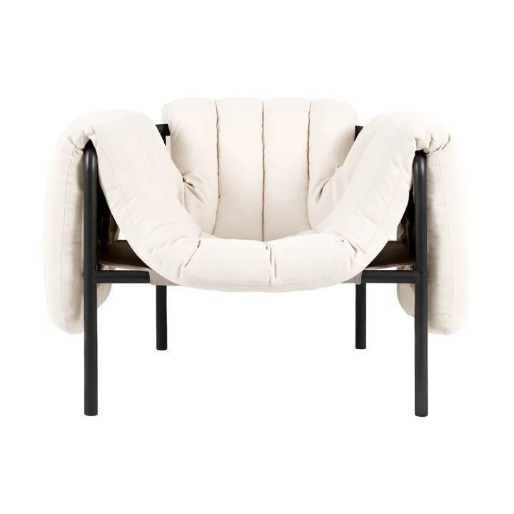 Puffy loungefåtölj - Natural-black grey - Hem