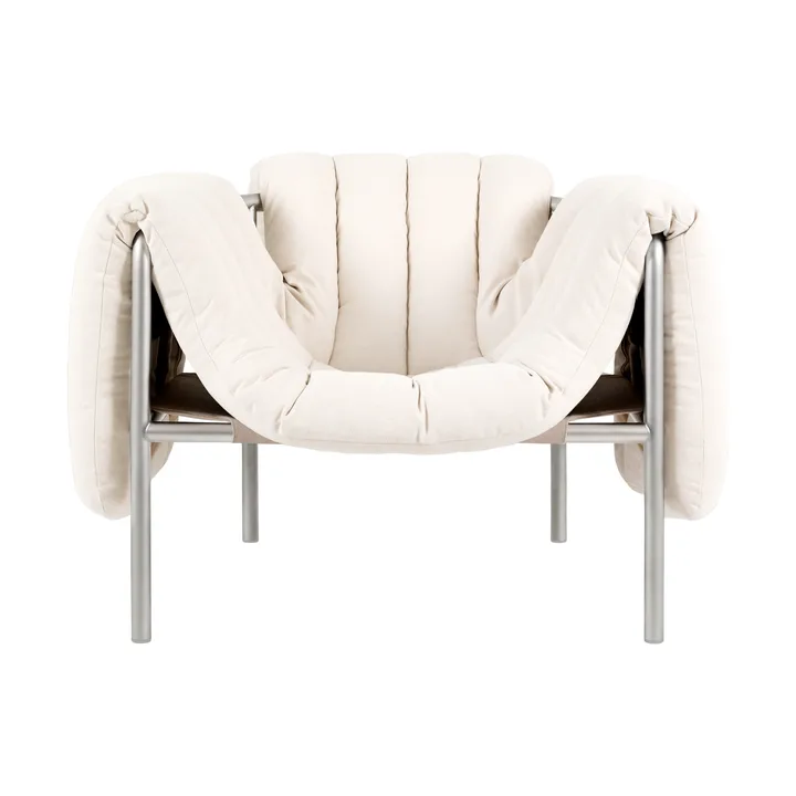 Puffy loungefåtölj - Natural-rostfritt stål - Hem