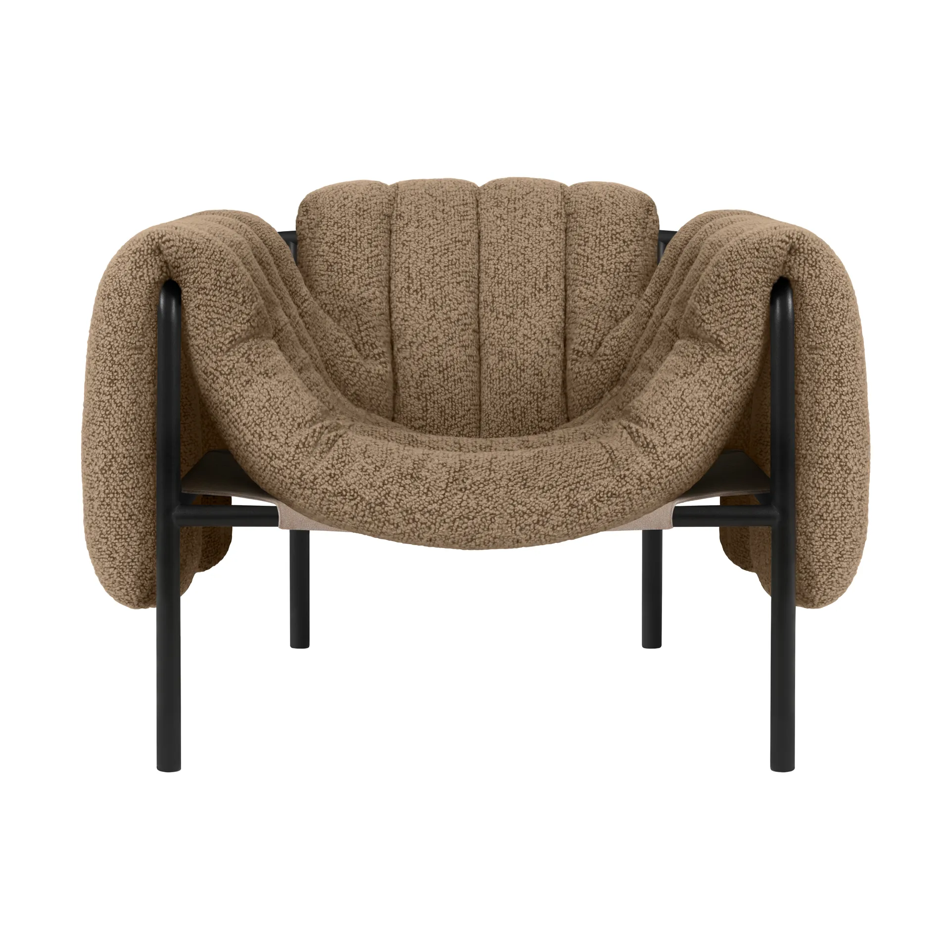 Puffy loungefåtölj, Sawdust-black grey Hem