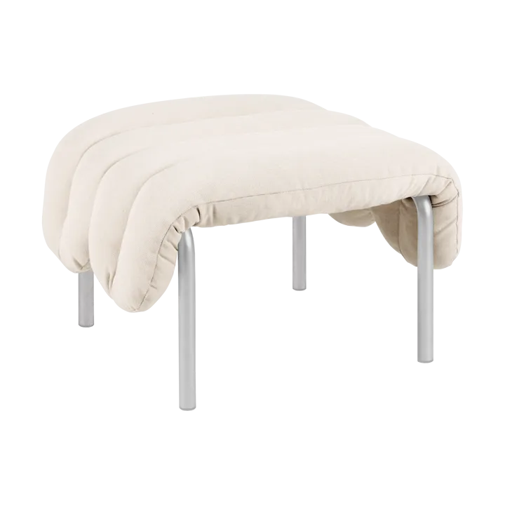 Puffy ottoman 58x67 cm - Natural-rostfritt stål - Hem