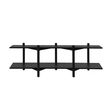 Zig Zag hylla Media 194x57 cm - Black - Hem