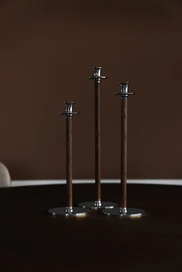 Alto Basso ljusstake 35 cm - Förnicklad mässing - Hilke Collection