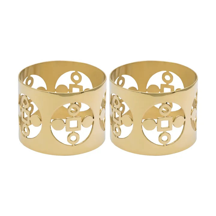 Anima Gemella servettring 2-pack - Mässing - Hilke Collection
