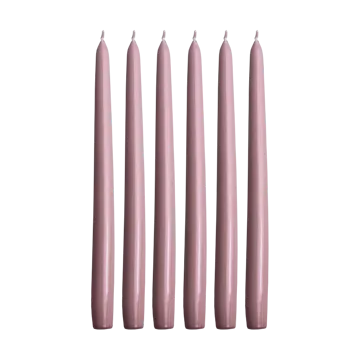 Herrgårdsljus 30 cm 6-pack - Rosa Metallic - Hilke Collection