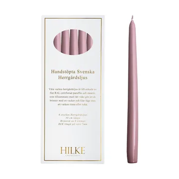 Herrgårdsljus 30 cm 6-pack - Rosa Metallic - Hilke Collection