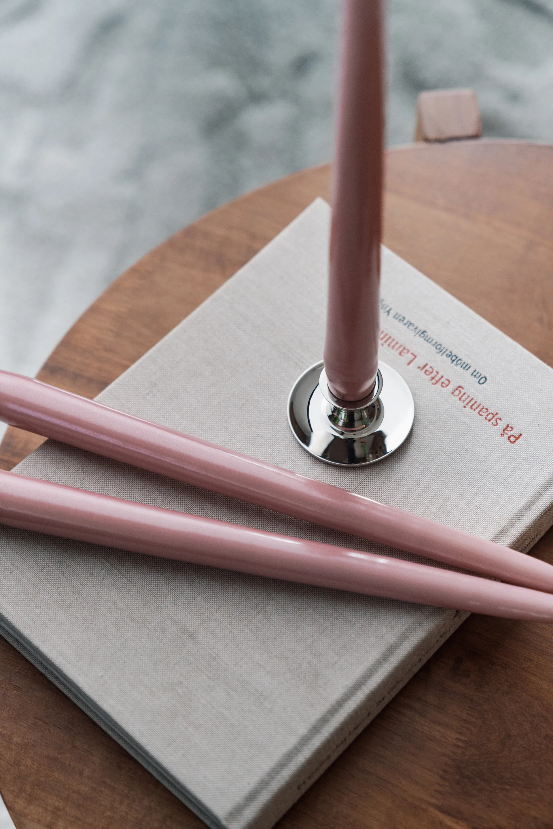 Herrgårdsljus 30 cm 6-pack, Rosa Metallic Hilke Collection