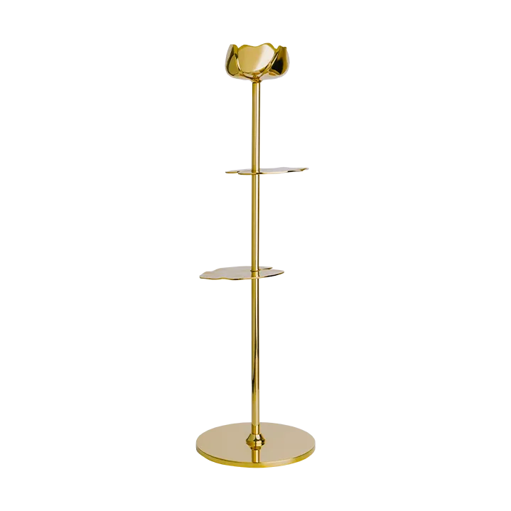 Ninfea Alta ljusstake 30 cm, Mässing Hilke Collection