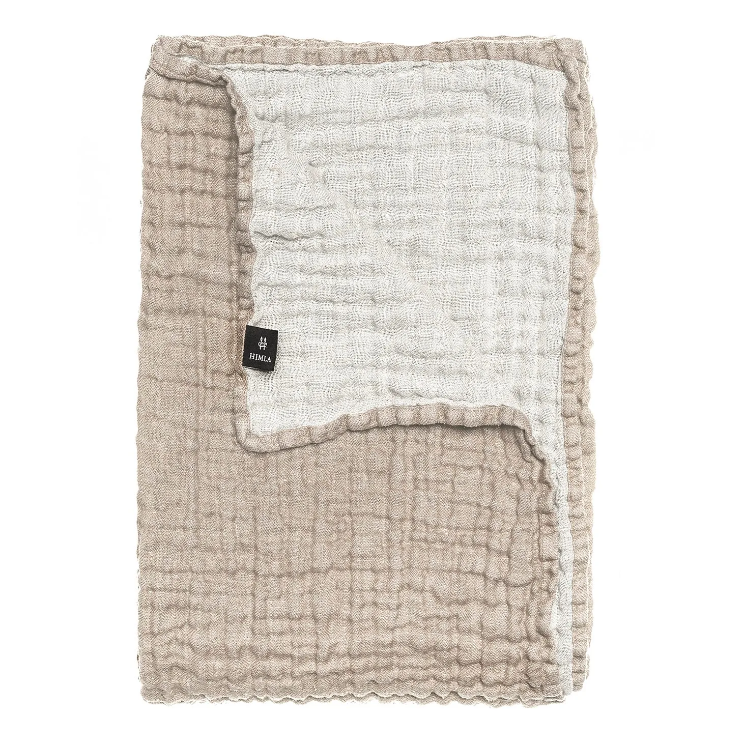 Hannelin överkast beige-vit, 260x260 cm Himla