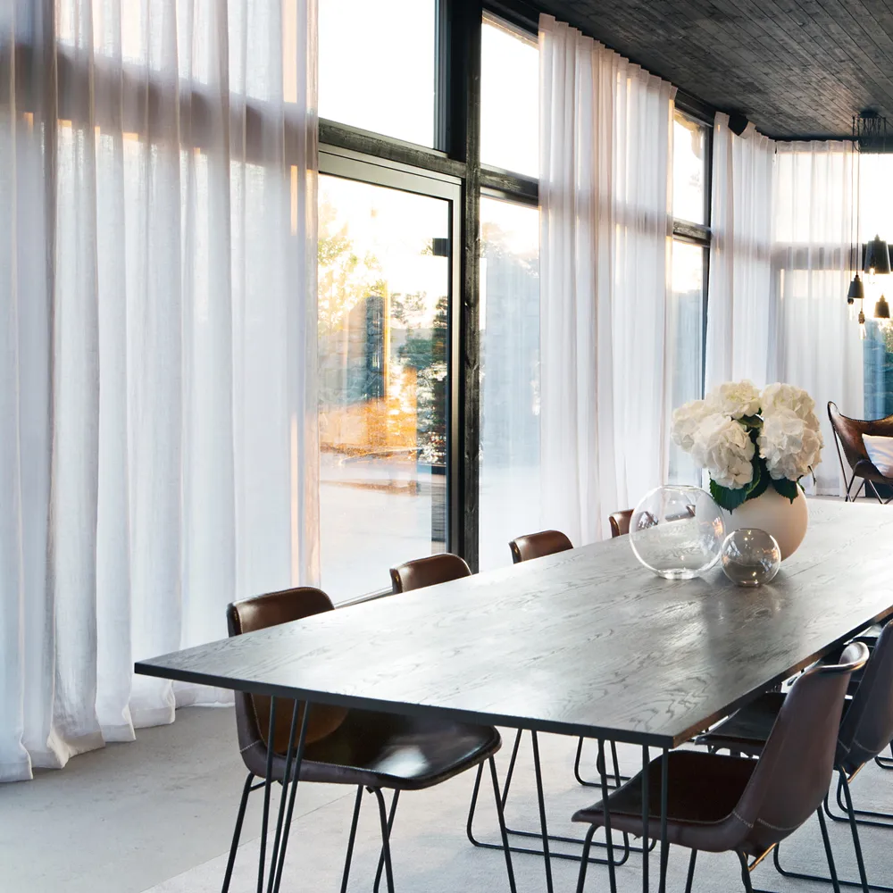 Sunshine gardin med veckband 140x290 cm, Ash (grå) Himla