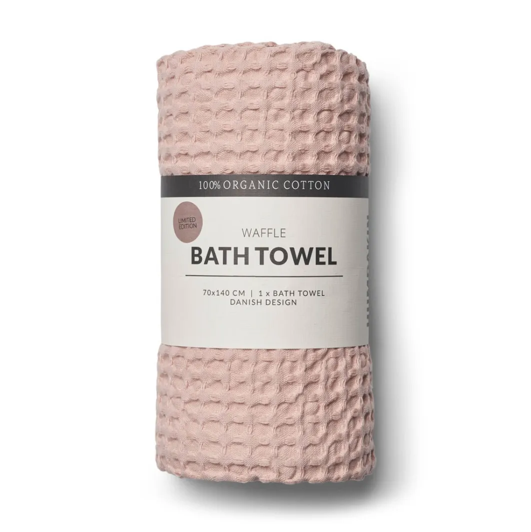 Humdakin Waffle badhandduk 70x135 cm, Blush Humdakin