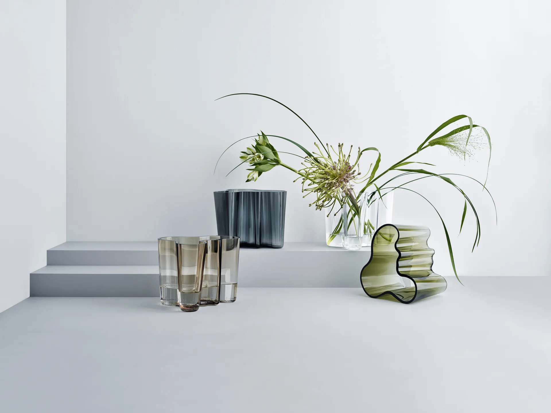 Alvar Aalto vas mossgrön, 160 mm Iittala