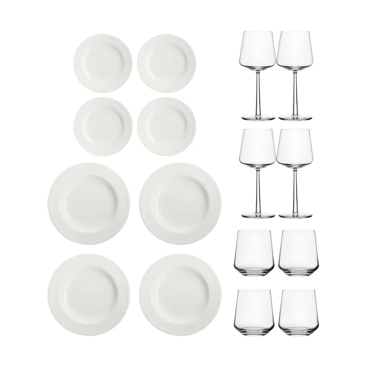 Essence & Dots startset middag 32 delar - Cremevit - Iittala