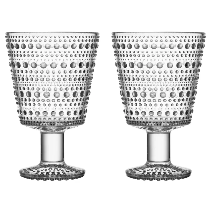Kastehelmi dricksglas på fot 26 cl 2-pack - Klar - Iittala