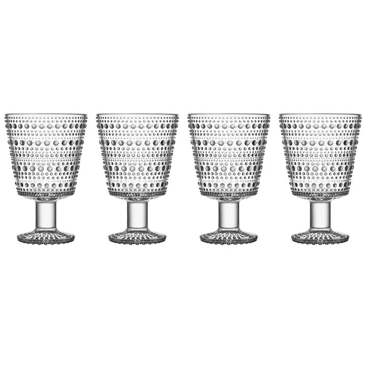 Kastehelmi dricksglas på fot 26 cl 4-pack - Klar - Iittala