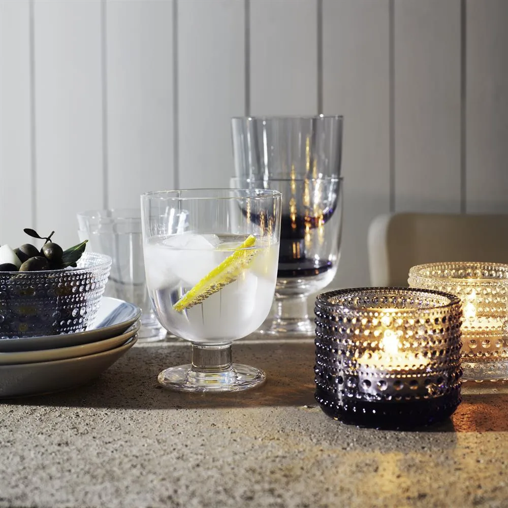Kastehelmi ljuslykta 64 mm, grå Iittala