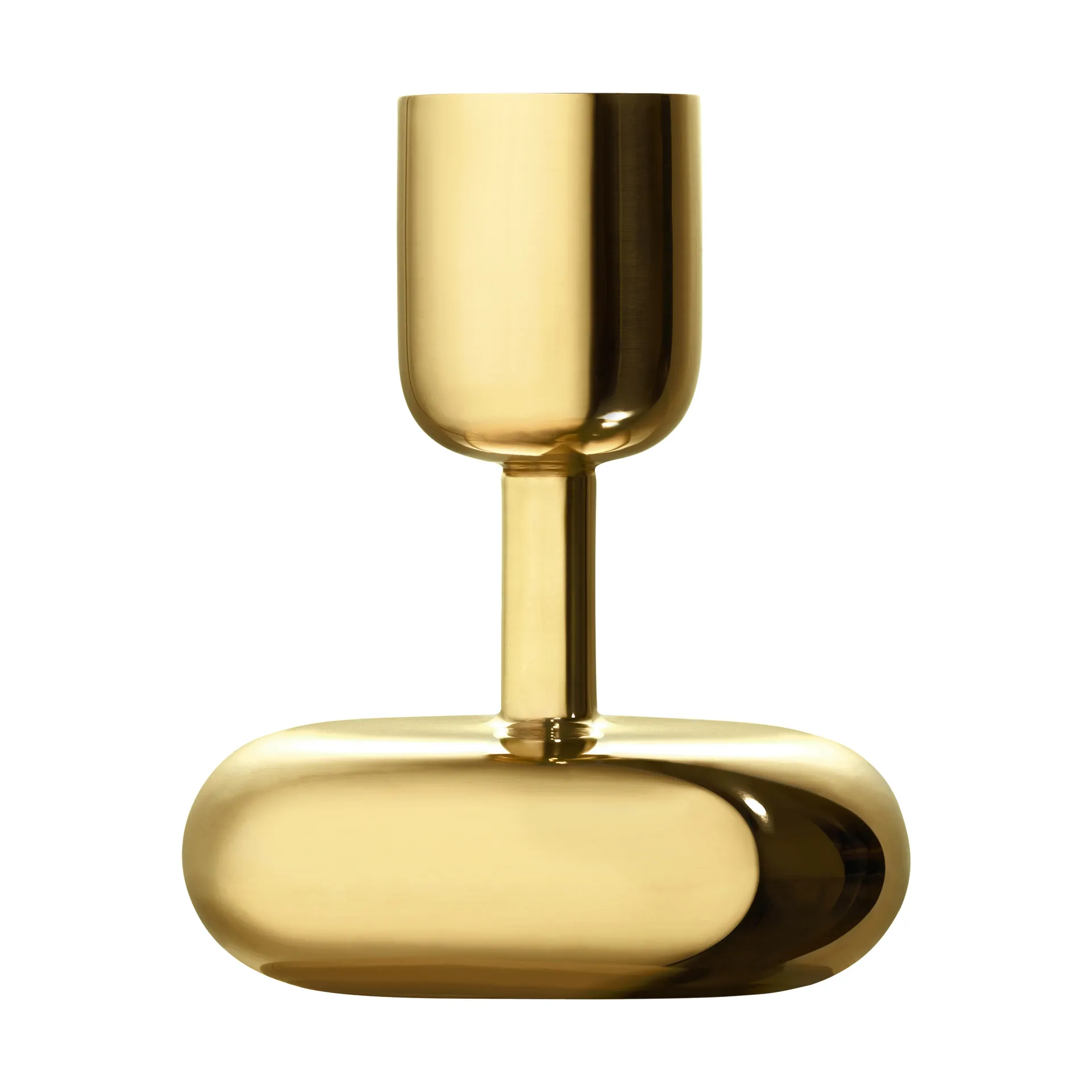 Nappula ljusstake mässing, liten 107 mm Iittala