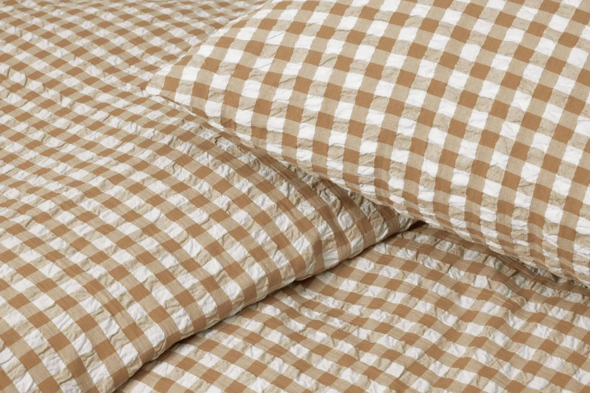 Bæk&Bølge bäddset 150x210 cm, Karamell-offwhite Juna