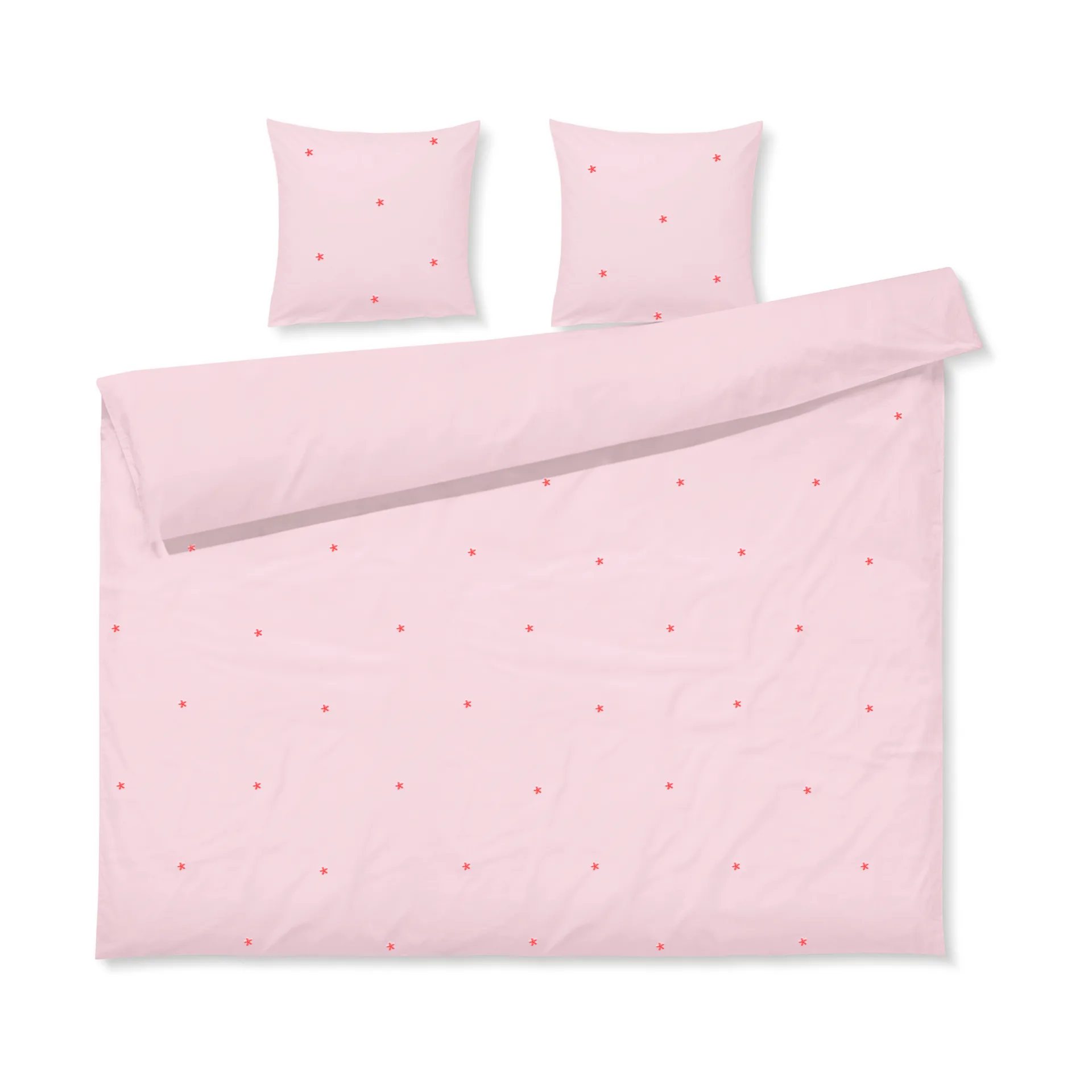 Daisy bäddset 220x220 cm, Pink-röd Juna
