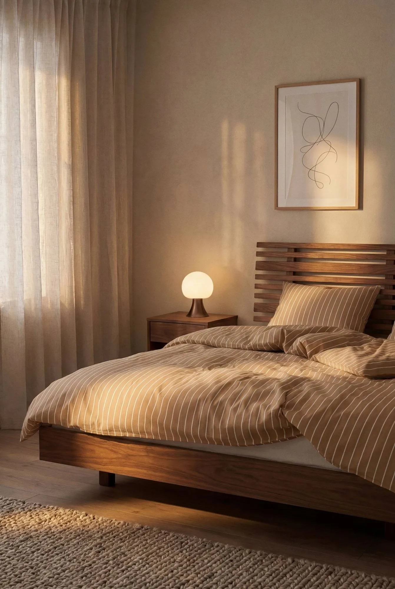 Soft Påslakanset, 220x220/2x50x60 cm, Karamell-offwhite Juna